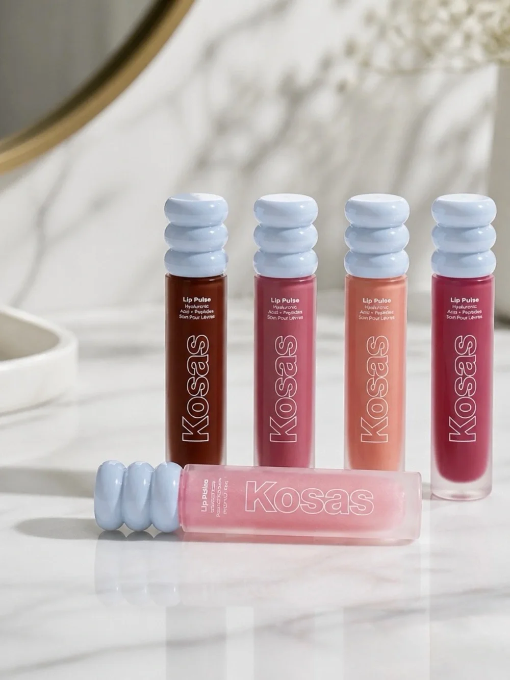 Kosas Lip Pulse Hydrating Plumping Glosses — Assorted Pink, Coral & Berry Shades